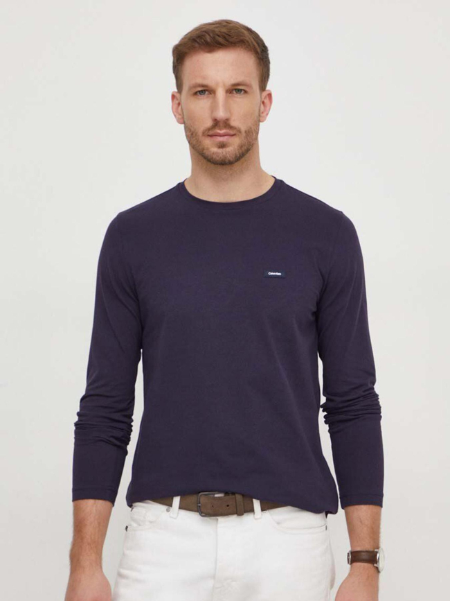 T-shirt stretch slim fit bleu marine homme - Calvin Klein