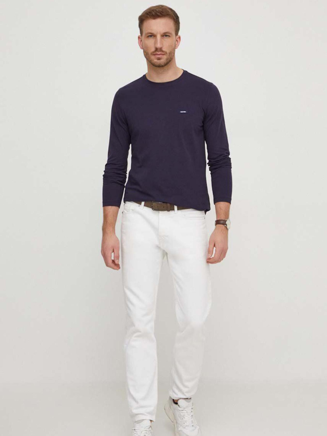 T-shirt stretch slim fit bleu marine homme - Calvin Klein