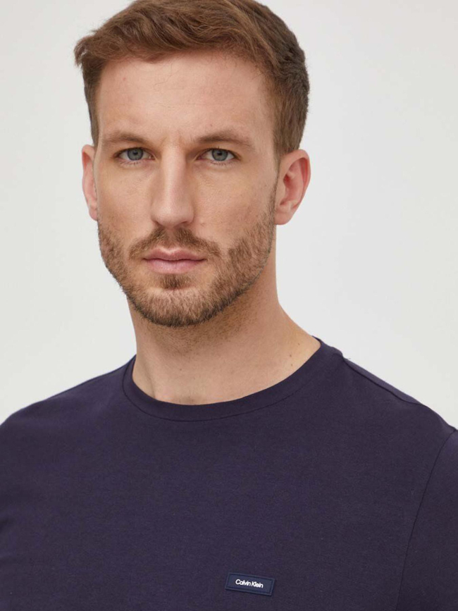 T-shirt stretch slim fit bleu marine homme - Calvin Klein