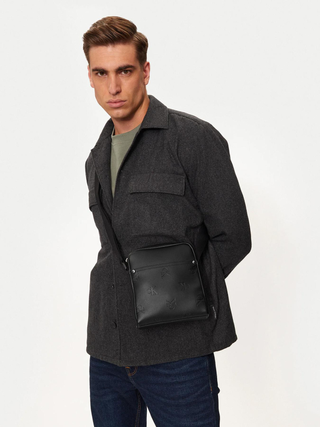 Sacoche bandoulière aop reporter noir homme - Calvin Klein Jeans