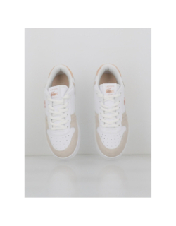 Baskets t-clip set blanc beige femme - Lacoste