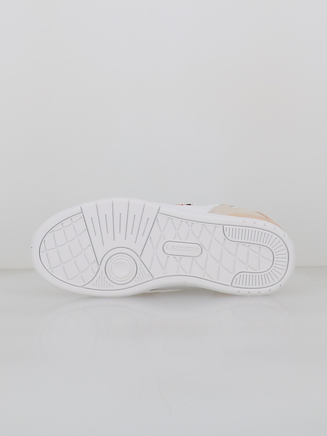 Baskets t-clip set blanc beige femme - Lacoste
