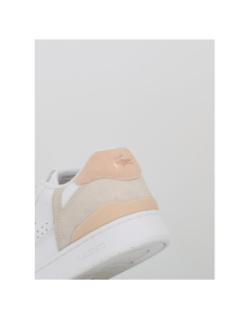 Baskets t-clip set blanc beige femme - Lacoste
