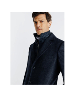 Manteau en laine isao denim bleu homme - Izac
