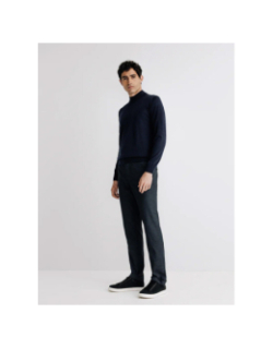 Pull à col montant brice bleu marine homme - Izac