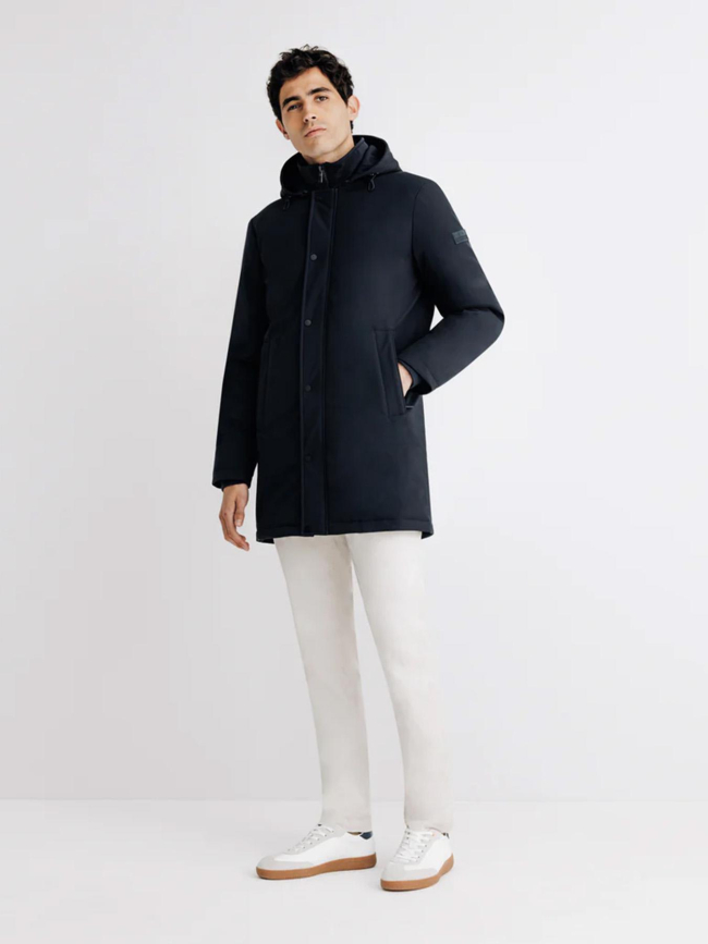 Blouson parka rylice bleu marine homme - Izac