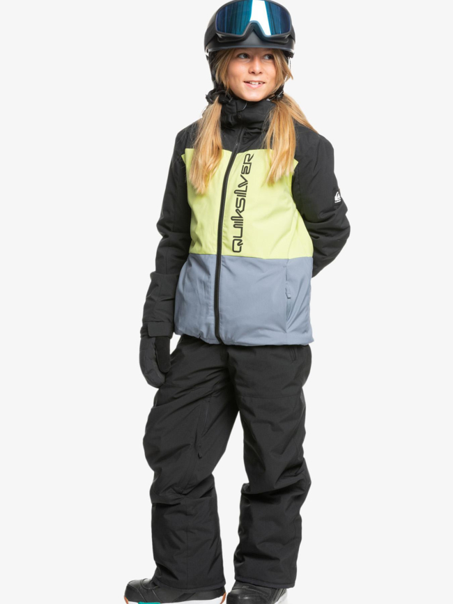 Veste de ski side hit noir vert bleu enfant - Quiksilver