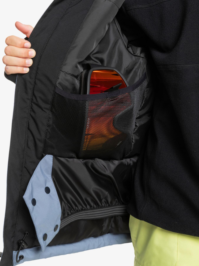 Veste de ski side hit noir vert bleu enfant - Quiksilver