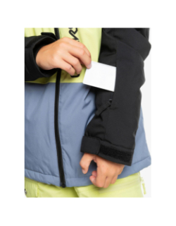 Veste de ski side hit noir vert bleu enfant - Quiksilver