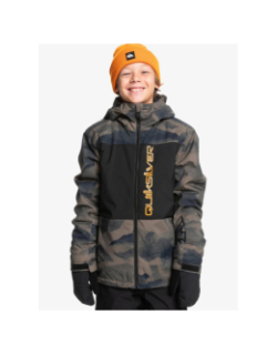 Veste de snowboard side hit marron garçon - Quiksilver