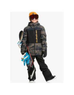 Veste de snowboard side hit marron garçon - Quiksilver