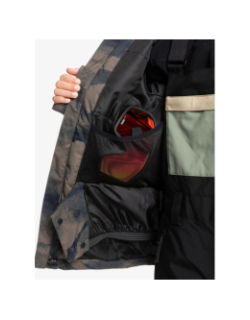 Veste de snowboard side hit marron garçon - Quiksilver