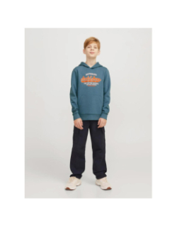 Sweat à capuche elogo oceanview bleu garçon - Jack & Jones