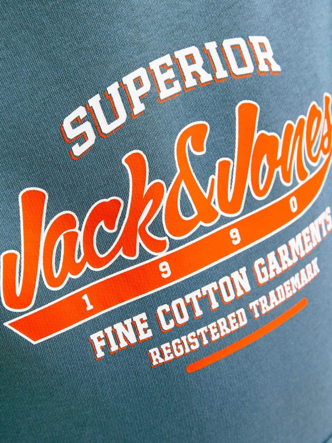 Sweat à capuche elogo oceanview bleu garçon - Jack & Jones