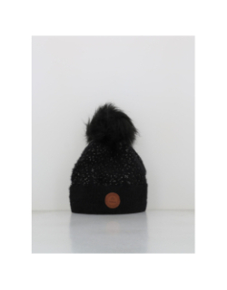 Bonnet polaire à pompons angel face noir - Cabaïa