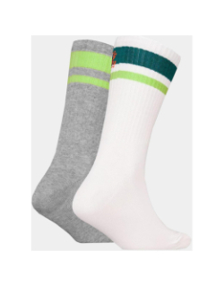 2 paires de chaussettes heritage stripe blanc gris enfant - Puma