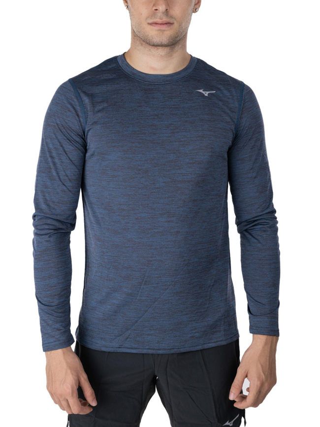 T-shirt running manches longues impulse core bleu homme - Mizuno