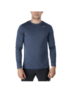 T-shirt running manches longues impulse core bleu homme - Mizuno