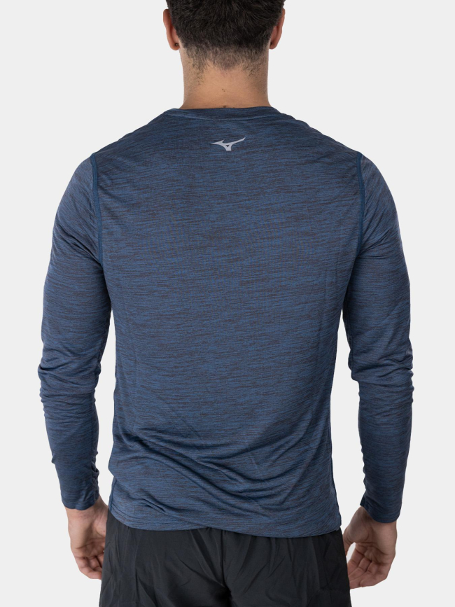 T-shirt running manches longues impulse core bleu homme - Mizuno