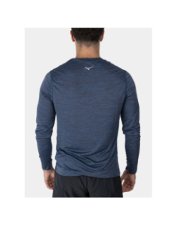 T-shirt running manches longues impulse core bleu homme - Mizuno