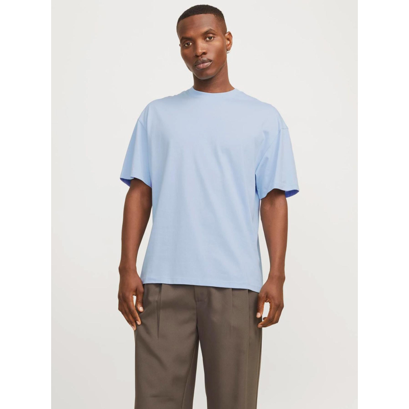 T-shirt uni bradley chambray bleu homme - Jack & Jones