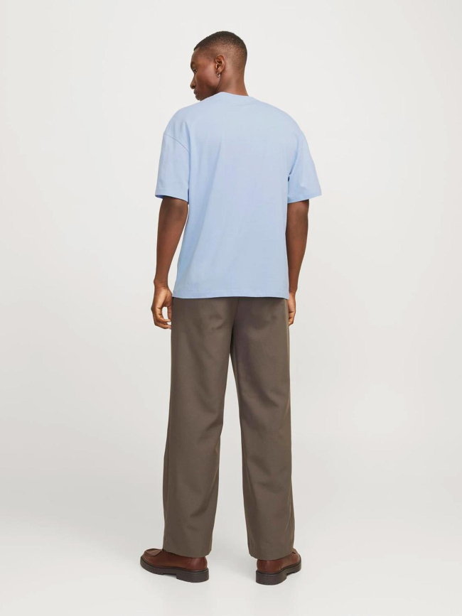 T-shirt uni bradley chambray bleu homme - Jack & Jones