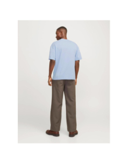 T-shirt uni bradley chambray bleu homme - Jack & Jones