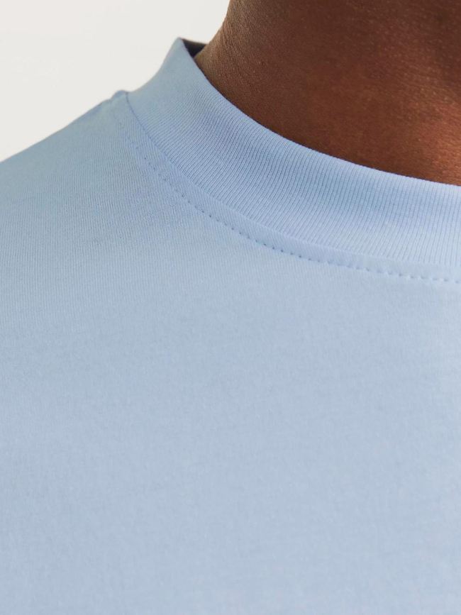 T-shirt uni bradley chambray bleu homme - Jack & Jones