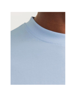 T-shirt uni bradley chambray bleu homme - Jack & Jones