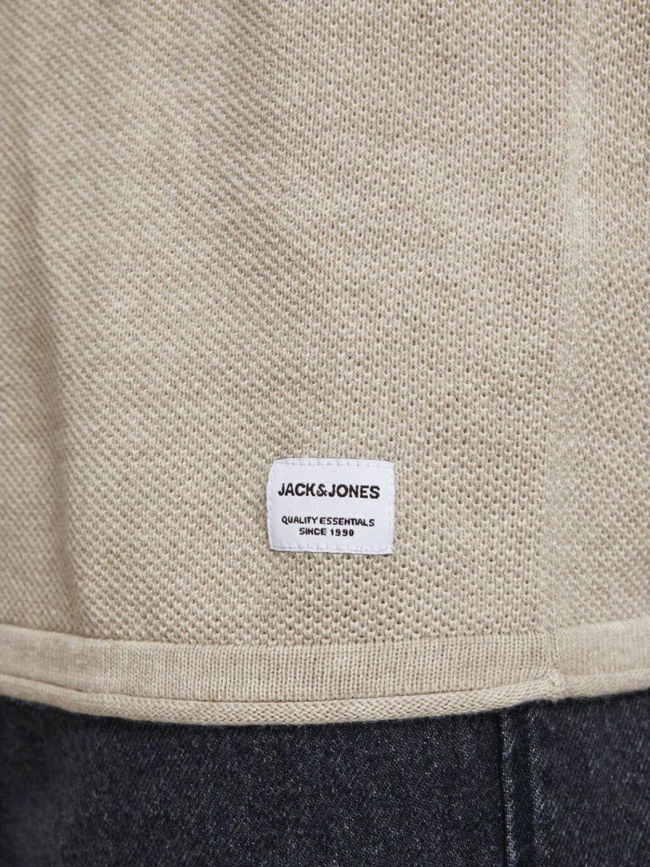 Pull uni hill beige homme - Jack & Jones
