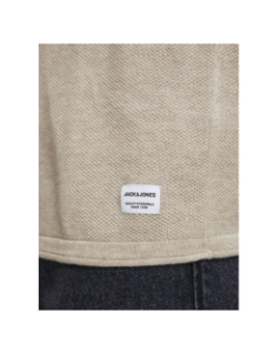Pull uni hill beige homme - Jack & Jones