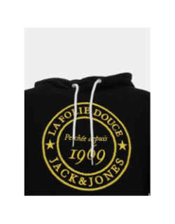 Sweat à capuche la folie douce haze noir homme - Jack & Jones