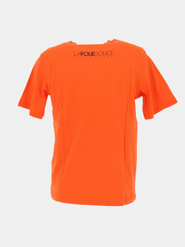 T-shirt la folie douce haze orange homme - Jack & Jones