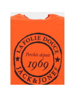 T-shirt la folie douce haze orange homme - Jack & Jones