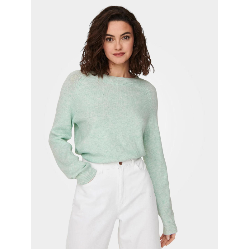 Pull col rond rica life vert femme - Only