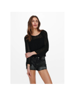 Pull ajouré nola life noir femme - Only