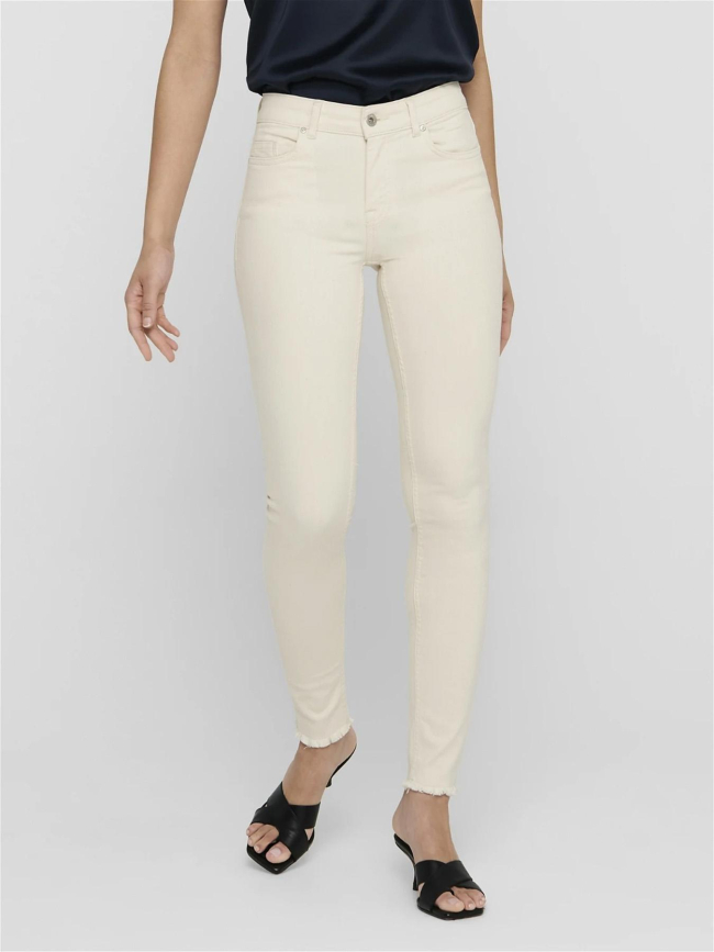 Jean skinny blush mid écru femme - Only