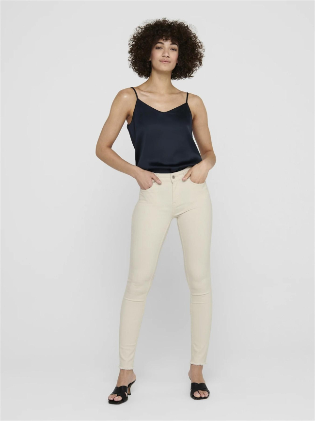 Jean skinny blush mid écru femme - Only