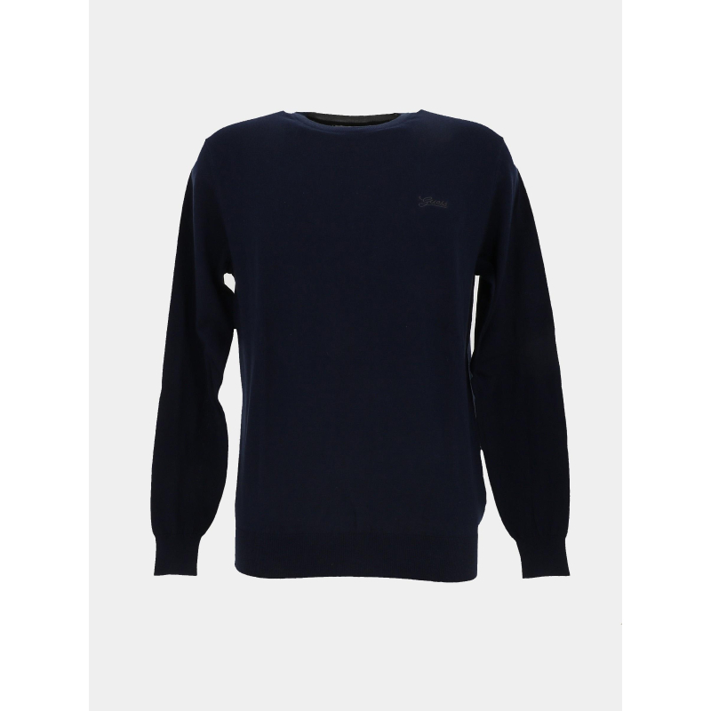 Pull fin ferdinand bleu marine homme - Guess