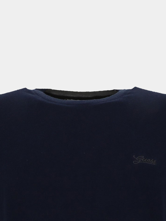 Pull fin ferdinand bleu marine homme - Guess