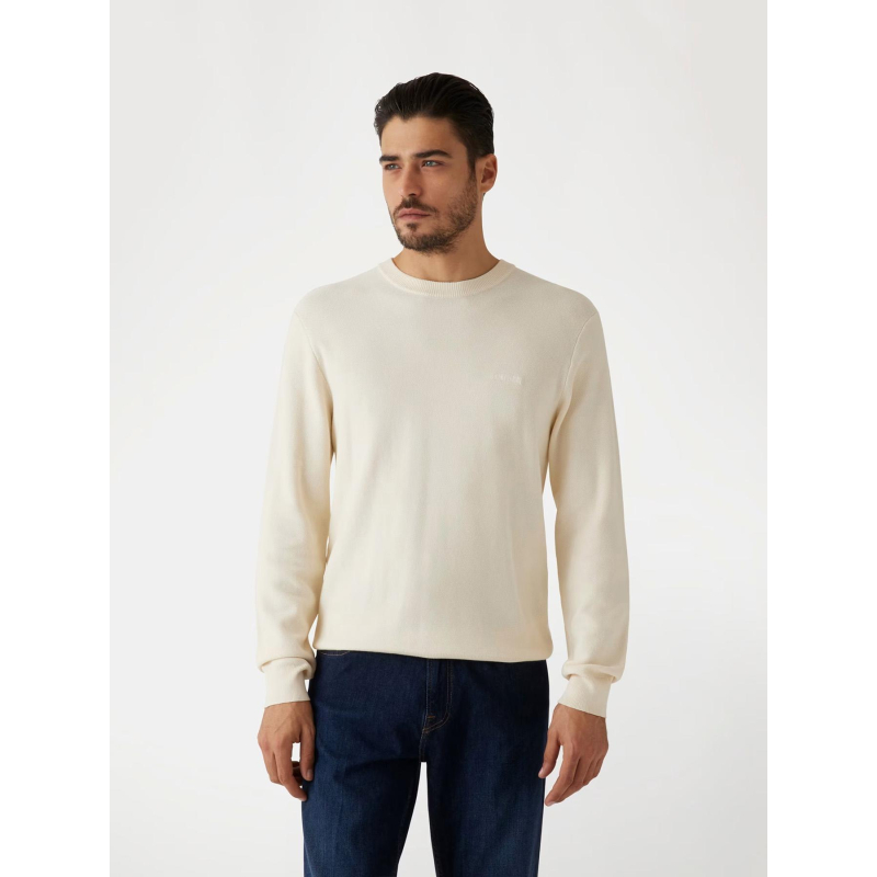 Pull waffle ferdie écru homme - Guess