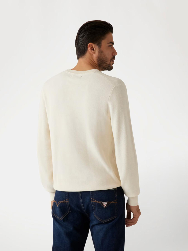 Pull waffle ferdie écru homme - Guess