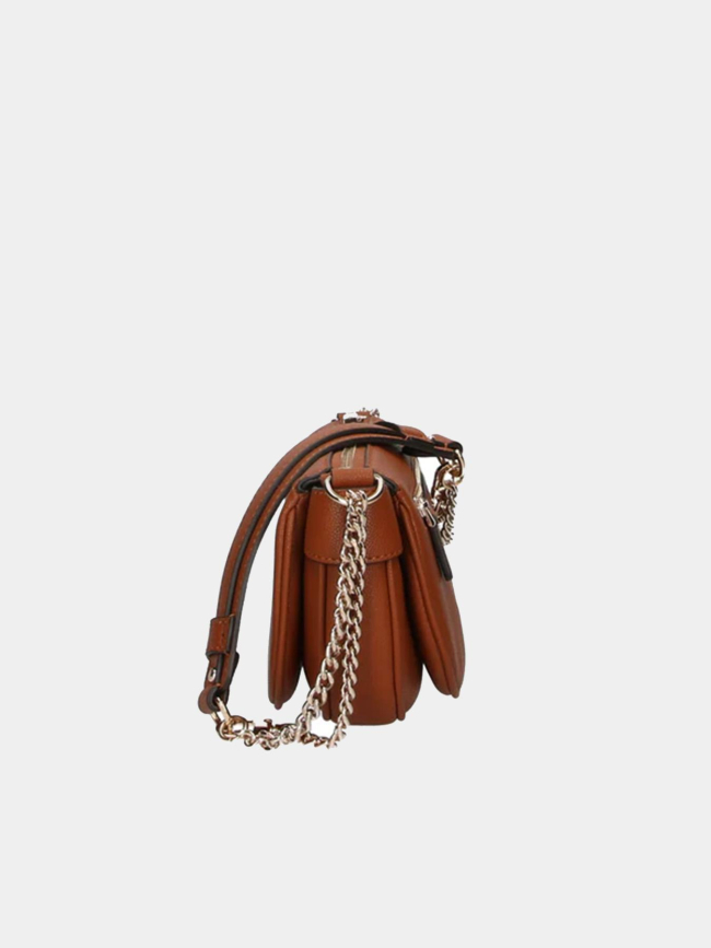 Sac bandoulière mini fedora marron femme - Guess