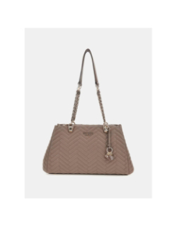 Sac bandoulière matelassé anning marron femme - Guess