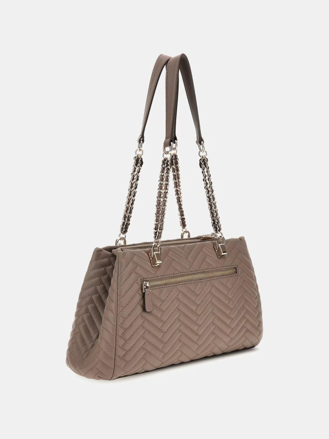 Sac bandoulière matelassé anning marron femme - Guess