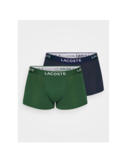 Pack de 2 boxers en coton stretch vert et noir homme - Lacoste