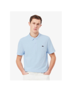 Polo regular fit en coton mélangé bleu ciel homme - Lacoste