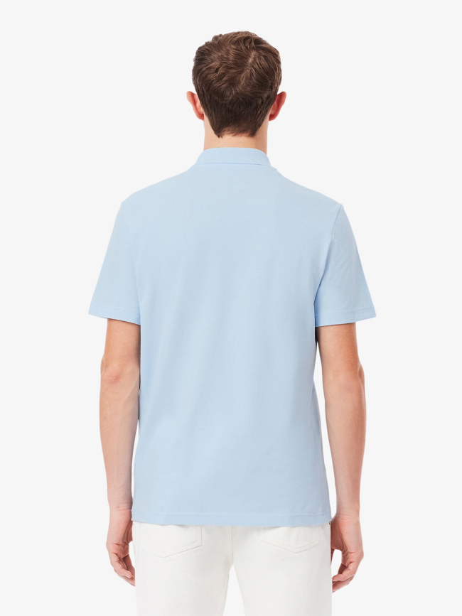 Polo regular fit en coton mélangé bleu ciel homme - Lacoste