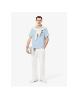 Polo regular fit en coton mélangé bleu ciel homme - Lacoste