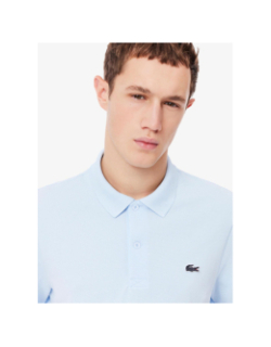 Polo regular fit en coton mélangé bleu ciel homme - Lacoste